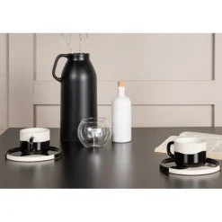 Spisebordssæt Tempe med Spisebordsstole Dyron - Sort og Gråbeige