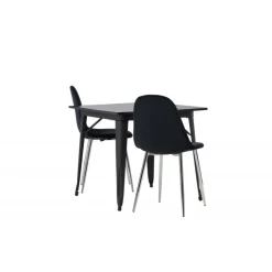 Spisebordssæt Tempe med Spisebordsstole Polar - Sort
