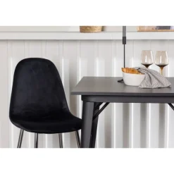 Spisebordssæt Tempe med Spisebordsstole Polar - Sort