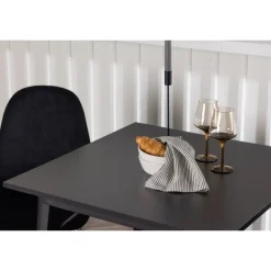 Spisebordssæt Tempe med Spisebordsstole Polar - Sort