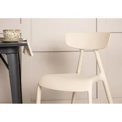 Spisebordssæt Tempe med Spisebordsstole Ursholmen - Beige og Sort