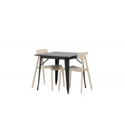 Spisebordssæt Tempe med Spisebordsstole Ursholmen - Beige og Sort