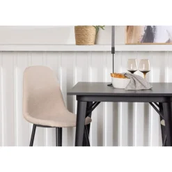 Spisebordssæt Tempe med Spisebordsstole Polar - Beige og Sort