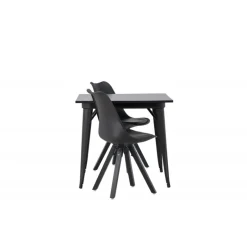 Spisebordssæt Tempe med Spisebordsstole Zeno - Sort