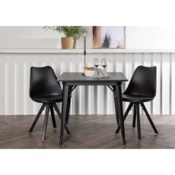 Spisebordssæt Tempe med Spisebordsstole Zeno - Sort