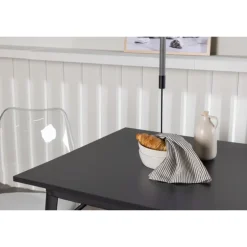 Spisebordssæt Tempe med Spisebordsstole Edvin - Sort og Transparent