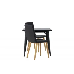 Spisebordssæt Tempe med Spisebordsstole Today - Sort