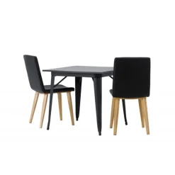 Spisebordssæt Tempe med Spisebordsstole Today - Sort