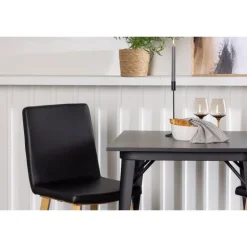 Spisebordssæt Tempe med Spisebordsstole Today - Sort