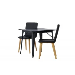 Spisebordssæt Tempe med Spisebordsstole Today - Sort
