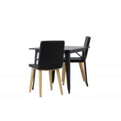 Spisebordssæt Tempe med Spisebordsstole Today - Sort