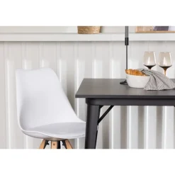 Spisebordssæt Tempe med Zeno Spisebordsstole - Sort og Hvid