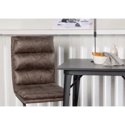 Spisebordssæt Tempe med Zizo Spisebordsstole - Sort og Brun