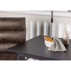 Spisebordssæt Tempe med Zizo Spisebordsstole - Sort og Brun