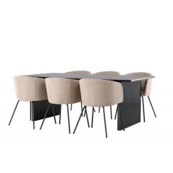 Spisebordssæt Vail med Berit Spisebordsstole