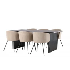 Spisebordssæt Vail med Berit Spisebordsstole