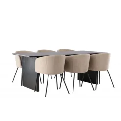 Spisebordssæt Vail med Berit Spisebordsstole