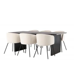 Spisebordssæt Vail med Spisebordsstole Berit