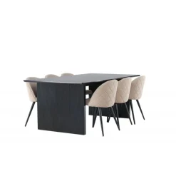 Spisebordssæt Vail med Velvet Spisebordsstole