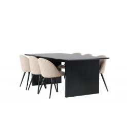 Spisebordssæt Vail med Velvet Spisebordsstole