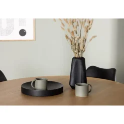 Spisebordssæt Yadikon med Zeno stole - Sort og Brun