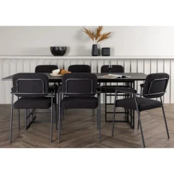 Spisebordssæt Ystad med Spisebordsstole Yesterday - Sort