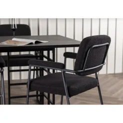 Spisebordssæt Ystad med Spisebordsstole Yesterday - Sort
