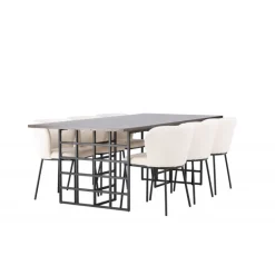 Spisebordssæt Ystad med Spisebordsstole Edina