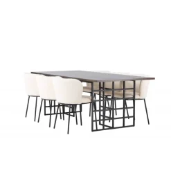 Spisebordssæt Ystad med Spisebordsstole Edina