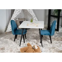 Spisebordsæt Polar med Spisebordsstole i Velour