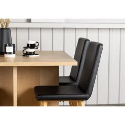 Spisestuesæt Leo med Spisebordsstole Today - Sort og Natur