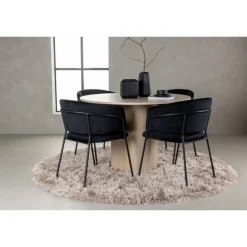 Spisestuesæt Olivia med stole Selma - Sort og Hvid