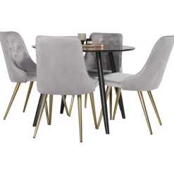 Spisestuesæt Plaza med stole Velvet Deluxe
