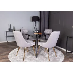 Spisestuesæt Plaza med stole Velvet Deluxe