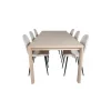 Spisestuesæt Slider - Beige, Sort og Natur og Hvid