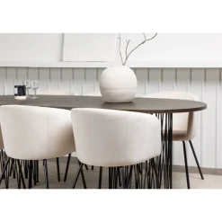 Spisestuesæt Stone med Berit Spisebordsstole - Beige og Mocca