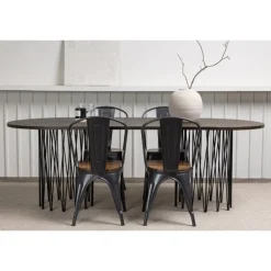 Spisestuesæt Stone med stole Tempe - Mocca og Valnød