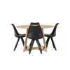 Spisestuesæt Yadikon med stole Zeno - Sort og Brun