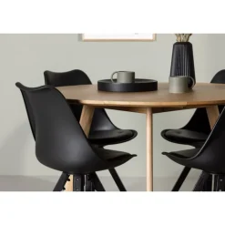 Spisestuesæt Yadikon med stole Zeno - Sort og Brun