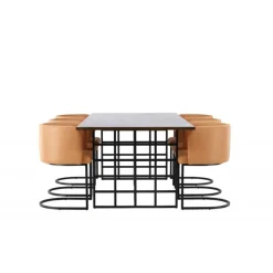 Spisestuesæt Ystad med Spisebordsstolene Simrishamn - Brun