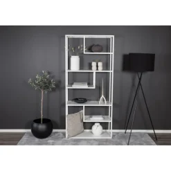 Staal Reol 85x188cm - Hvid