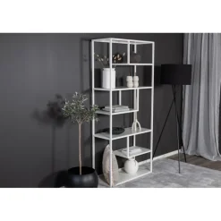 Staal Reol 85x188cm - Hvid