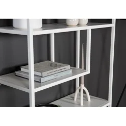 Staal Reol 85x188cm - Hvid