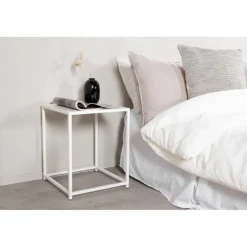 Staal Sidebord - Hvid