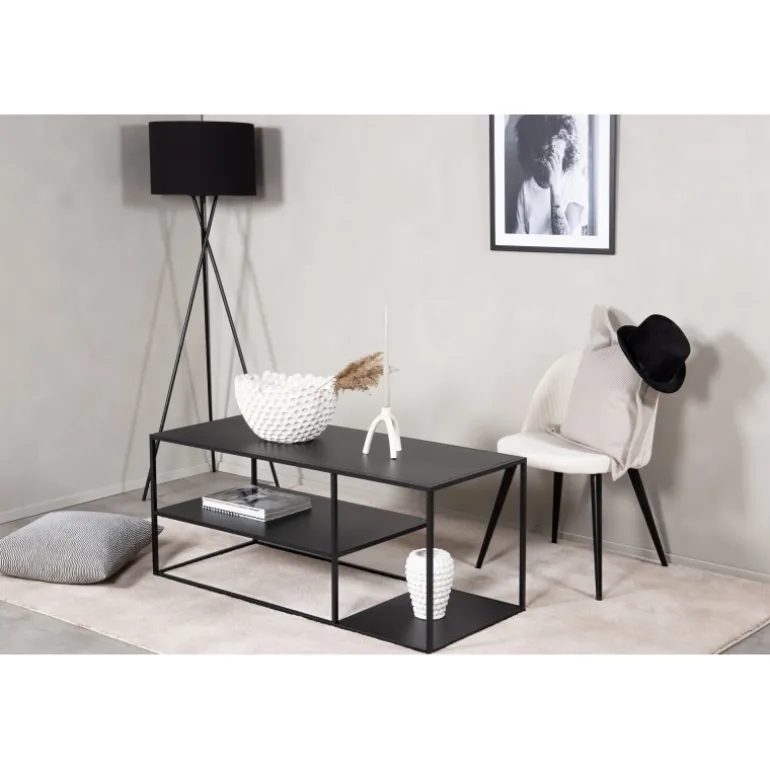 Staal Sofa Bord - Sort