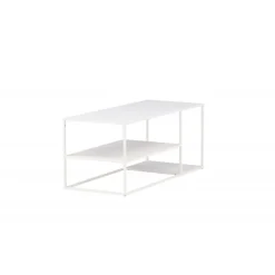 Staal Sofabord - Hvid