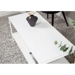 Staal Sofabord - Hvid