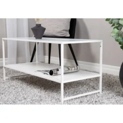 Staal Sofabord - Hvid