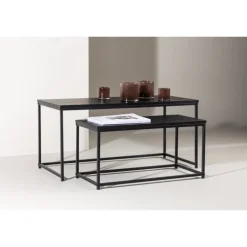 Staal Sofabord - Sort