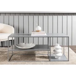 Staal Sofabord 120cm - Lysegrå